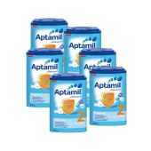 【德国直邮】6件套丨Aptamil 爱他美 原装蓝罐奶粉 2段 6-10个月 800g/罐