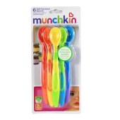 Munchkin 麦肯奇 美国原装 宝宝彩色长柄软头勺 6个装