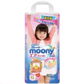 2包装|Moony 尤妮佳 日本 拉拉裤 女宝宝 XL38（新老包装随机发货）