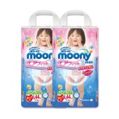 2包装|Moony 尤妮佳 日本 拉拉裤 女宝宝 L44（新老包装随机发货）