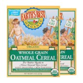 2盒装|Earth’s Best 世界最好 美国 宝宝营养高铁有机米粉含燕麦2段 绿色装 6个月以上 227g