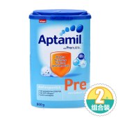 2件套丨Aptamil 爱他美 德国 原装蓝罐奶粉 Pre段 0-3个月 800g/罐