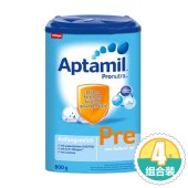 【德国直邮】4件套丨Aptamil 爱他美 原装蓝罐奶粉 Pre段 0-3个月 800g/罐