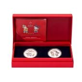 欢喜中国年纯银贺岁纪念币套装2盎司拜年银币直径39mm 009JB000016 约62.21g