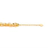 18K金黄色绳子链时尚可调节时尚手链19.5cm（含延长链） 约5.17g