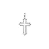 925银十字架项链 女款项坠吊坠 耶稣以马内利锁骨银饰  约重2.91g
