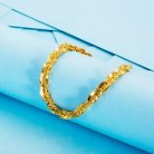 18K金黄色绳子链时尚可调节时尚手链19.5cm（含延长链） 约5.17g