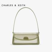 CHARLES&KEITH 女士绿色透明网纱包面单肩包CK2-50150913G
